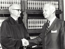 Judge John Sturgeon- retiring. John R. Saunders newly appointed judge - San